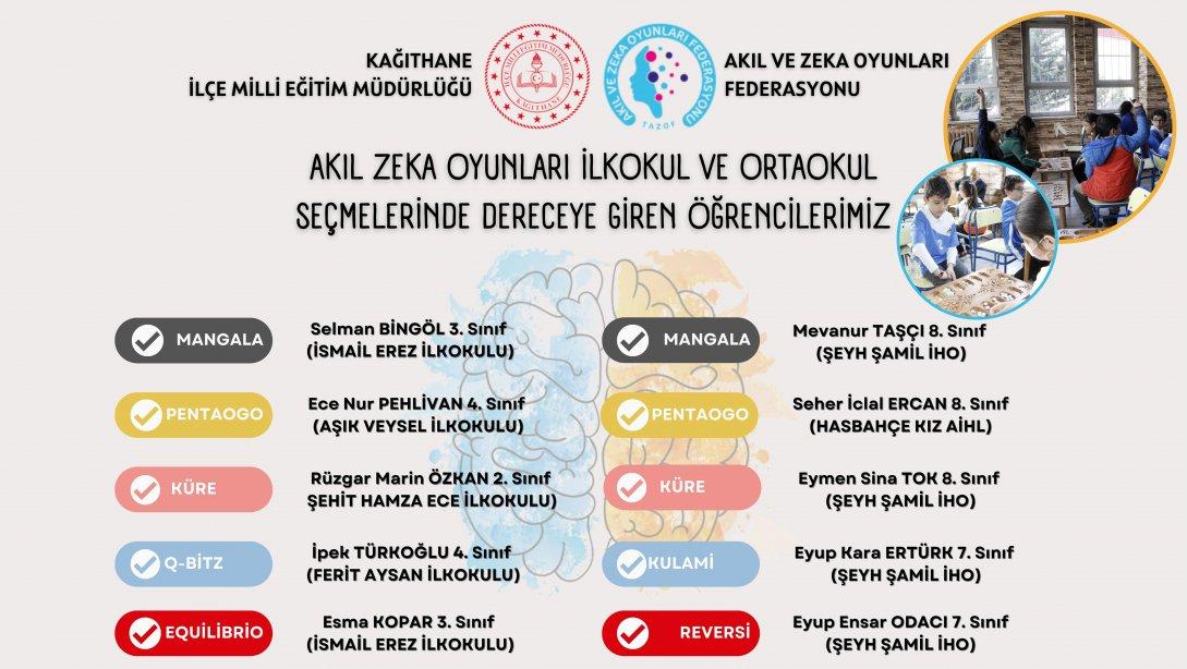 Türkiye Akıl ve Zeka Oyunları Kağıthane İlçe Turnuvası İlkokul ve Ortaokul Seçmeleri Gerçekleştirildi