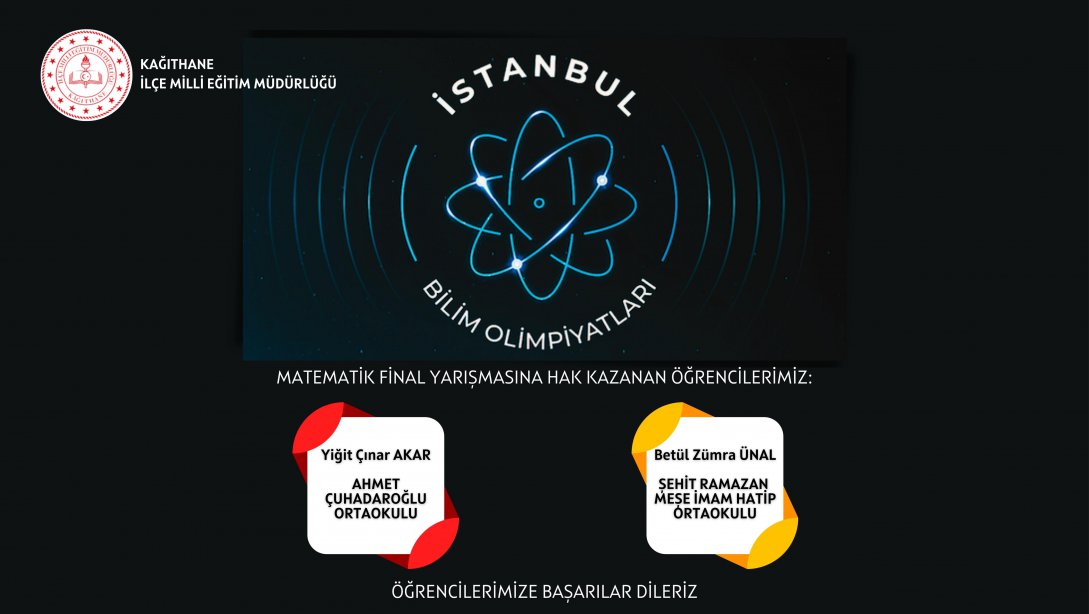 İstanbul Bilim Olimpiyatları (İSBO) Matematik Final Yarışmasına Hak Kazanan Öğrencilerimize Başarılar Dileriz