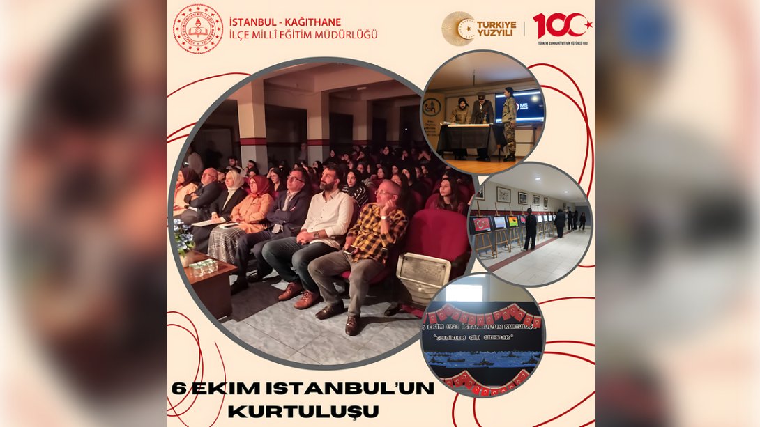 6 Ekim İstanbul'un Kurtuluşu münasebetiyle Hasbahçe Kız Anadolu İmam Hatip Lisesi'nde kutlama programı gerçekleşti. Kutlama programına Şube müdürümüz Barış TEKIŞIK katıldı.