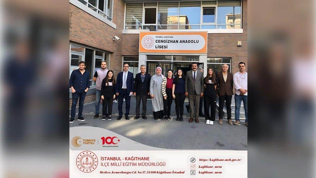 İlçe Milli Eğitim Müdürümüz Mustafa Hoşyiğit, Cengizhan Anadolu Lisesi'ni ziyaret ederek yönetici, öğretmen ve öğrencilerle bir araya gelip, eğitim-öğretim çalışmalarını yakından takip etti.